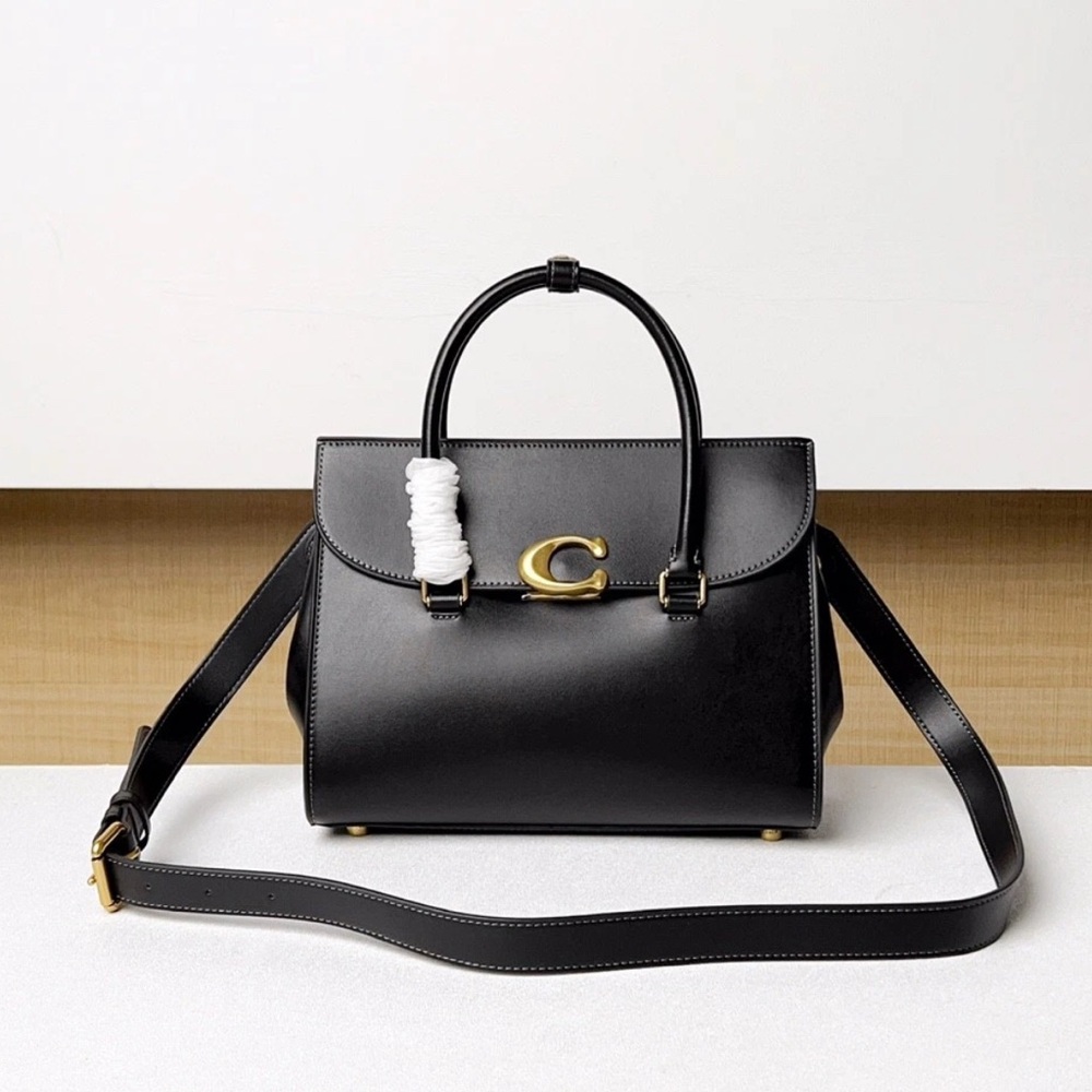 Coach Bloom Carryall CP119 Black Satchel with Gold Accents - Picture 6 of 17